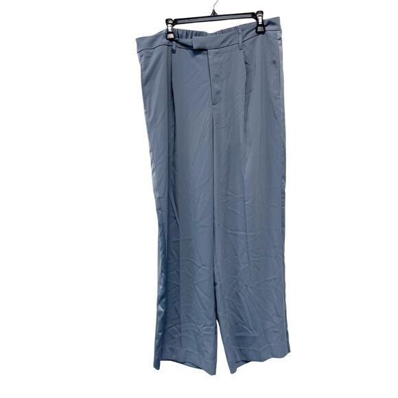 A New Day Women's High Rise Wide Leg Fluid Pants Blue Size 14 - Picture 1 of 5